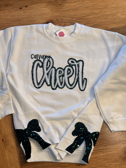 Cheer Sweatshirt with Side Bows